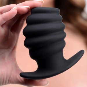 AF982-Large Hive Ass Tunnel Silicone Ribbed Hollow Anal Plug - Large