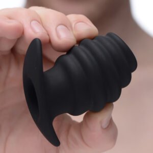AF982-Small Hive Ass Tunnel Silicone Ribbed Hollow Anal Plug - Small
