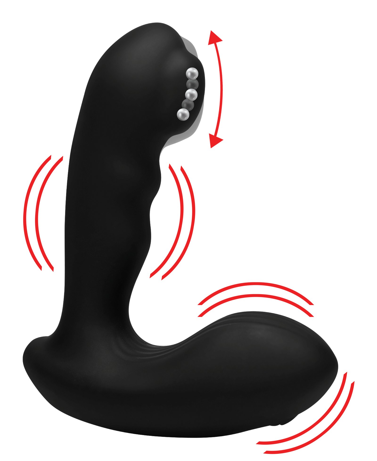 ag151-beads AG151 7X P-Milker Silicone Prostate Stimulator with Milking Bead
