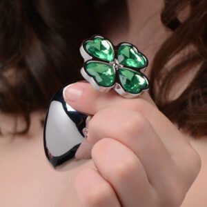 AG185-Large Lucky Clover Gem Anal Plug - Large
