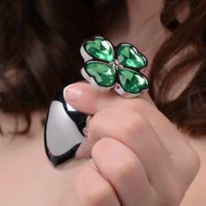 AG185-Medium Lucky Clover Gem Anal Plug - Medium