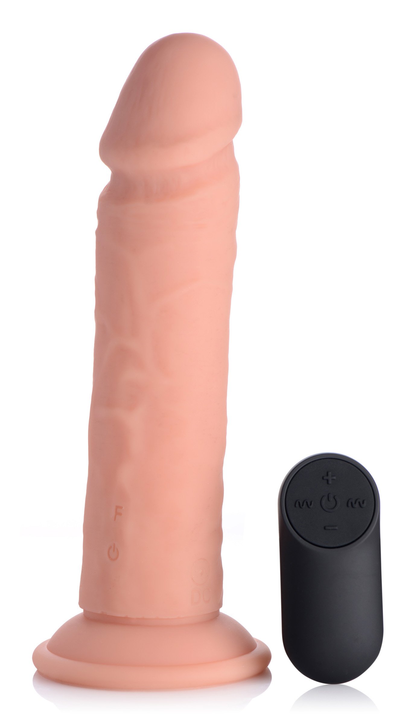 ag230-8-004 CN-19-1001-10 Big Shot Vibrating Remote Control Silicone Dildo - 8 Inch