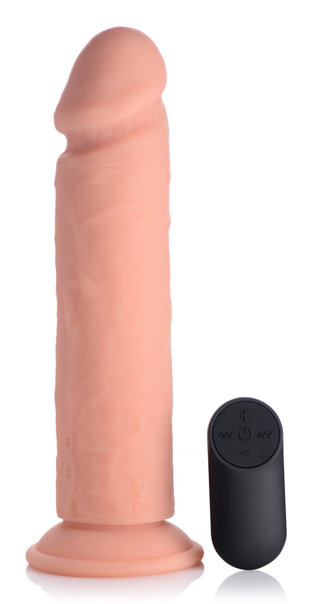 ag230-9-004 CN-19-1002-10 Big Shot Vibrating Remote Control Silicone Dildo - 9 Inch