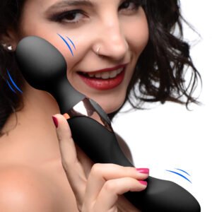 AG262-Black 10X Dual Duchess 2-in-1 Silicone Massager - Black