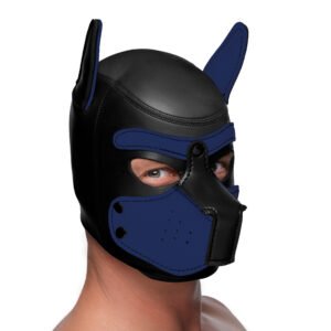 AG292-Blue Spike Neoprene Puppy Hood - Blue