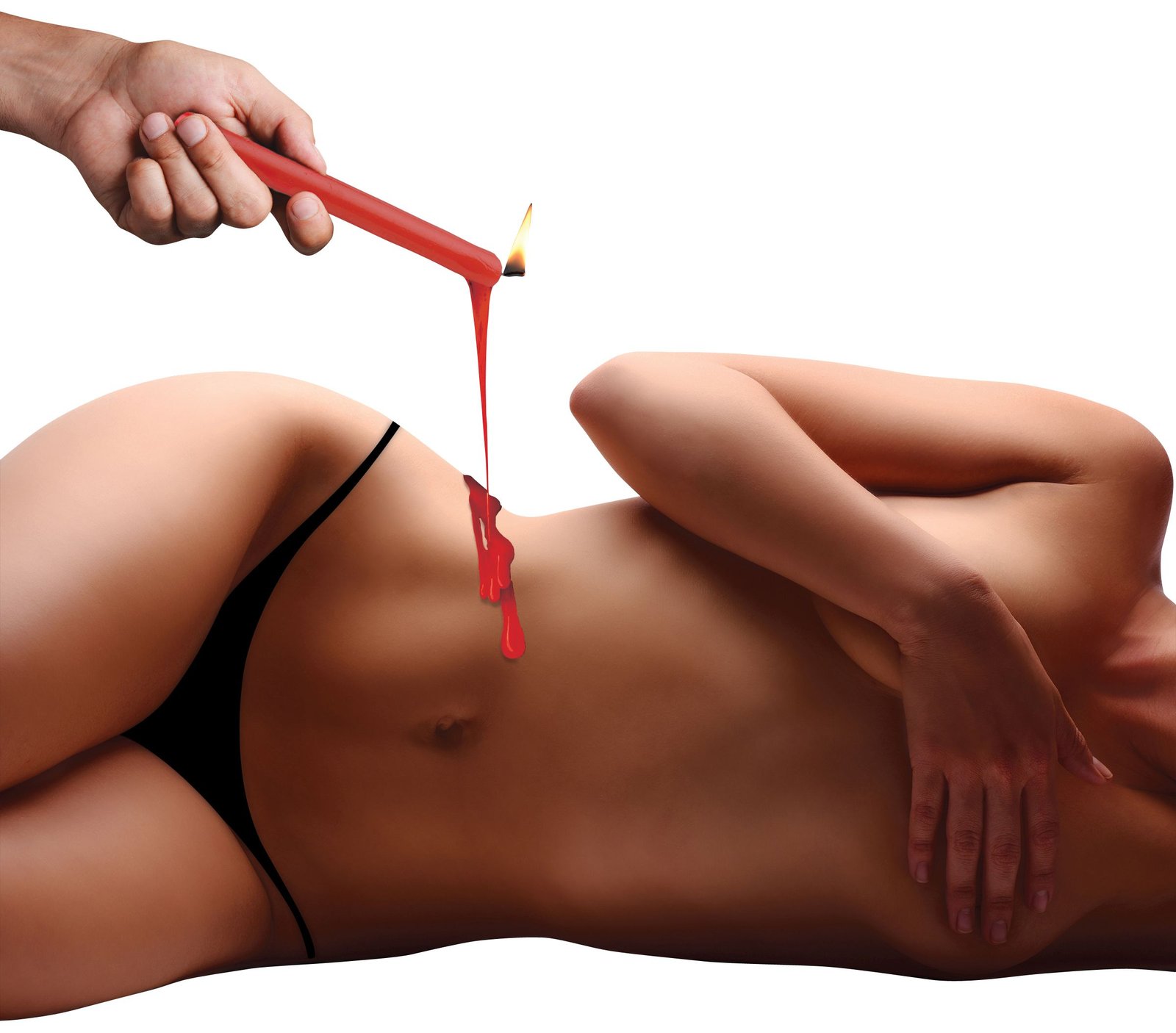 ag364-red-model AG364-Red Fetish Drip Candles 3 Pack - Red