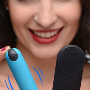 AG366-Blue Vibrating Bullet with Remote Control - Blue
