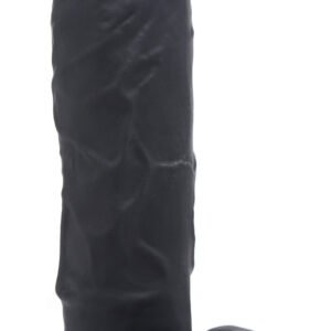 AG371-Black Power Pecker 7 Inch Silicone Dildo with Balls - Black
