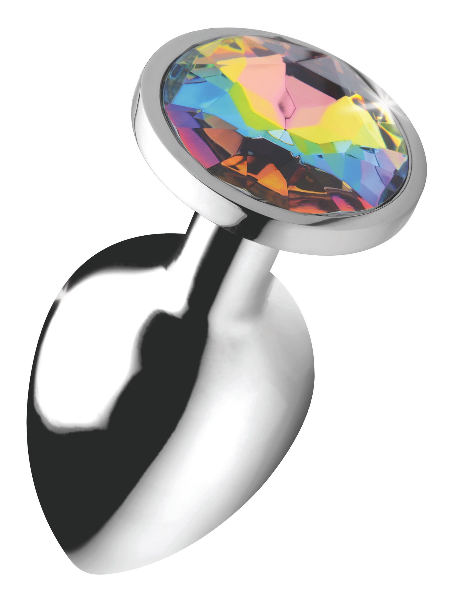 ag375-large-0063 AG375-Large Rainbow Prism Gem Anal Plug - Large