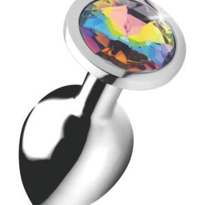 AG375-Medium Rainbow Prism Gem Anal Plug - Medium