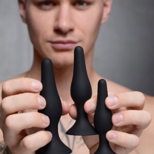 AG376 Triple Spire Tapered Silicone Anal Trainer Set