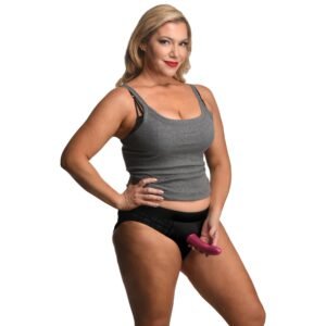 AG453-3XL Lace Envy Black Crotchless Panty Harness - 3XL