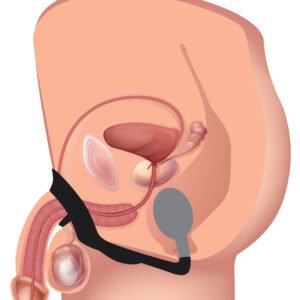 AG561 10X P-Bomb Silicone Cock and Ball Ring with Vibrating Anal Plug