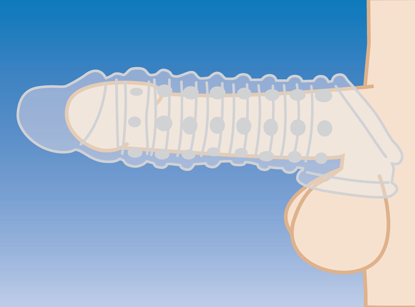 ag576-clear-illustration-001 AG576-Clear 1.5 Inch Penis Enhancer Sleeve - Clear