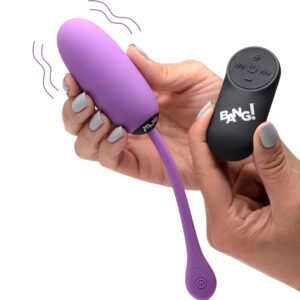 AG590-Purple Remote Control 28X Silicone Plush Egg - Purple