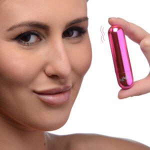 AG656-Pink 10X Rechargeable Vibrating Metallic Bullet - Pink