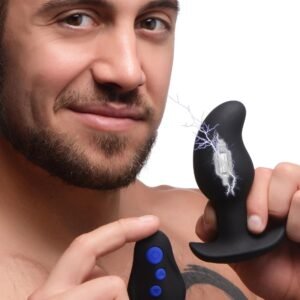 AG721 8X Volt Drop Vibrating and E-Stim Silicone Prostate Massager with Remote