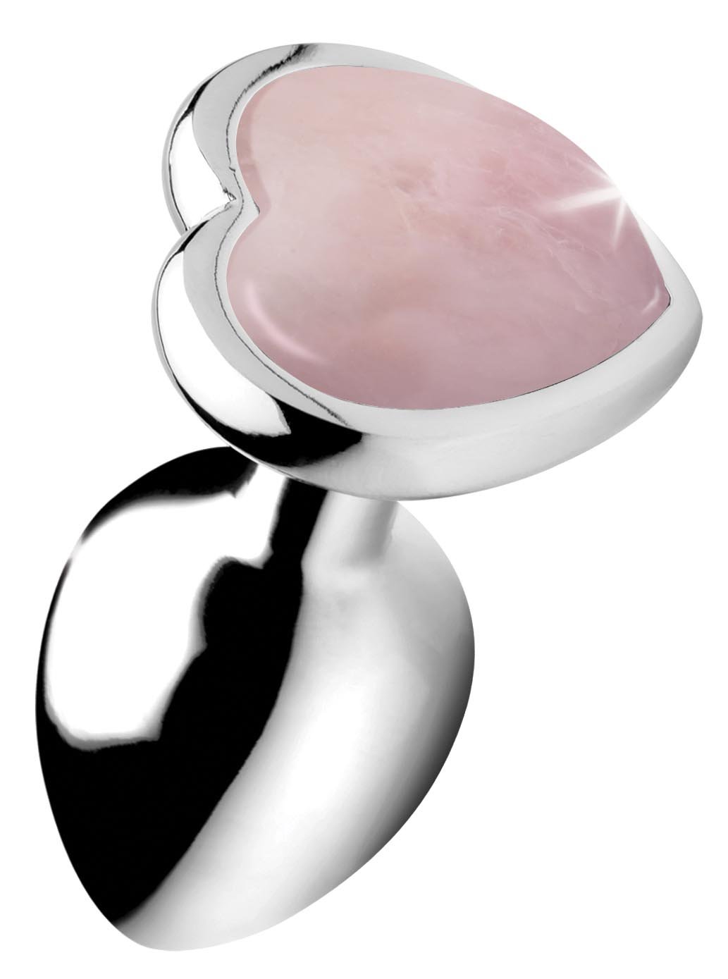 ag751-small-bulk-001_2 AG751-Small Authentic Rose Quartz Gemstone Heart Anal Plug - Small