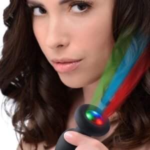 AG755-Large Light Up Silicone Anal Plug - Large