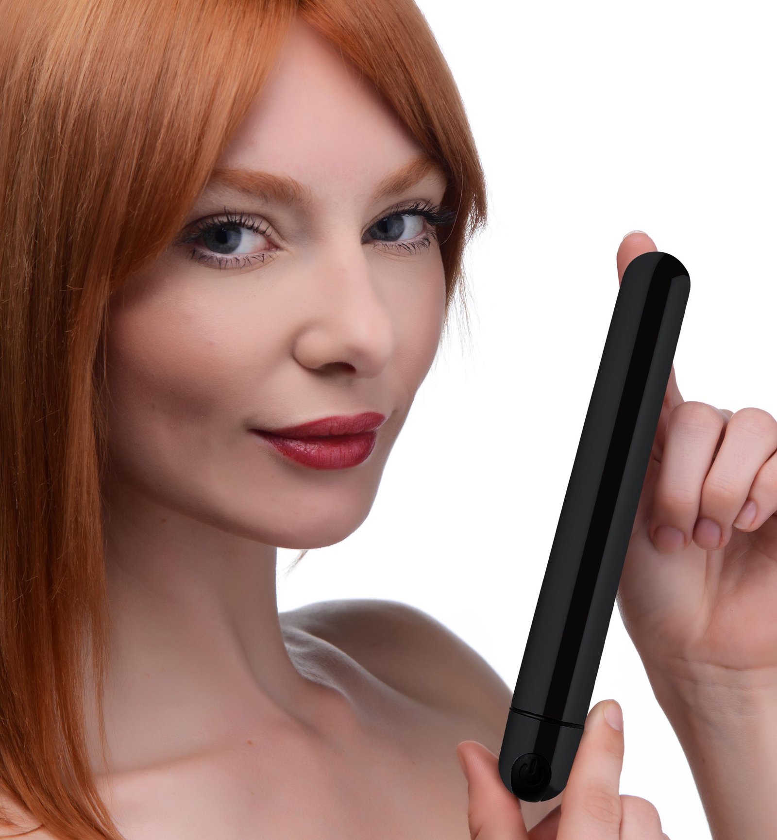 ag764-black-female-model-001b AG764-Black 10X Slim Metallic Bullet - Black