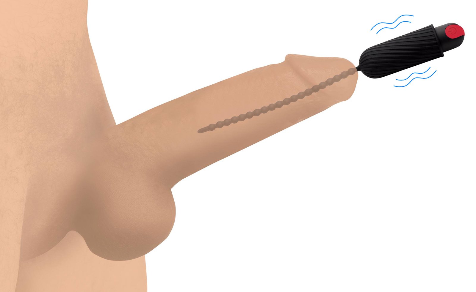 ag778-male-model-001b AG778 7X Dark Chain Rechargeable Silicone Sound with Remote