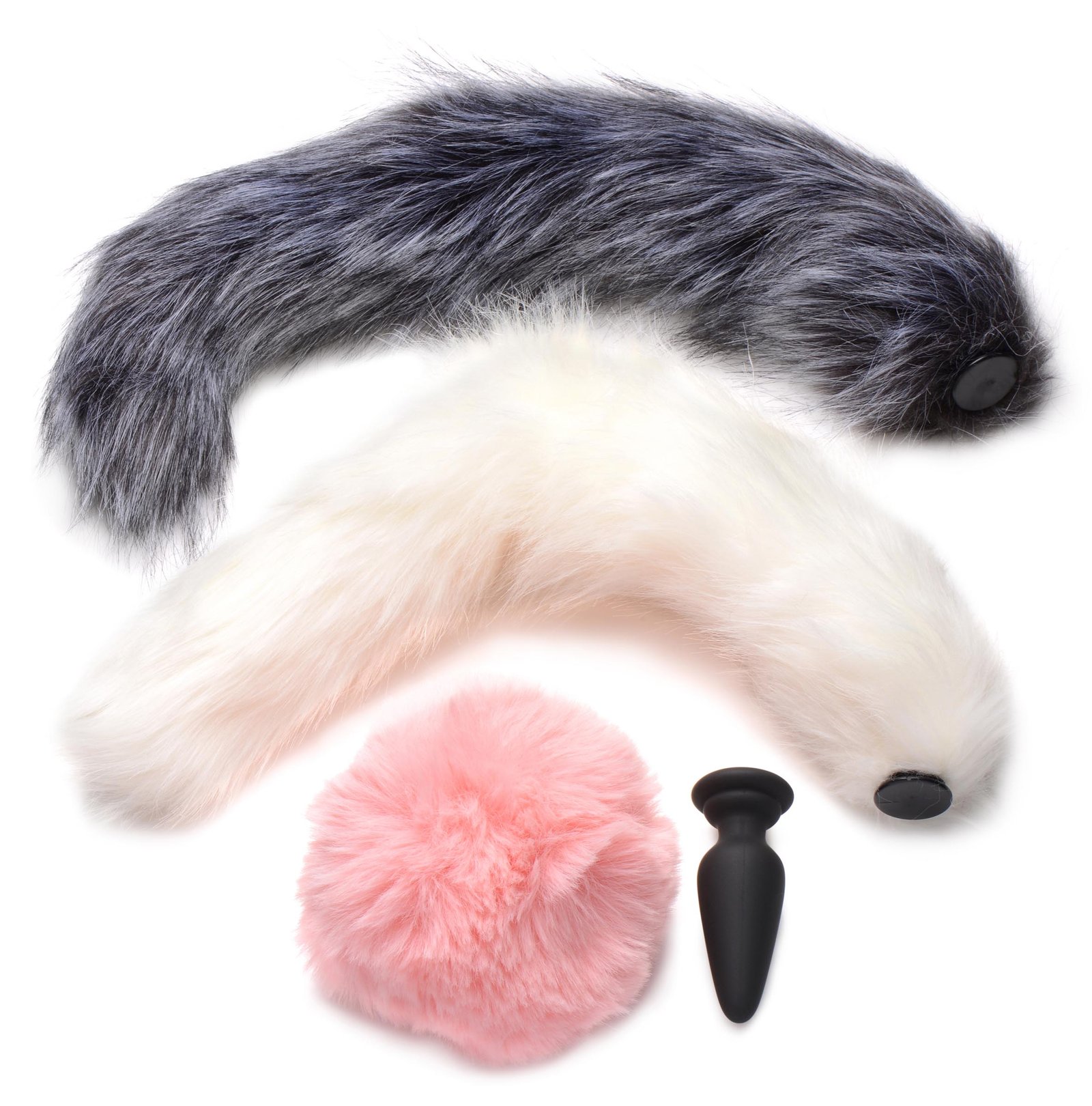 ag828-001 AG828 Silicone Anal Plug with 3 Interchangeable Tails