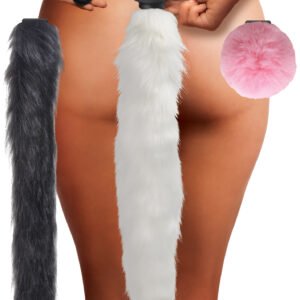 AG829 Vibrating Silicone Anal Plug with 3 Interchangeable Tails