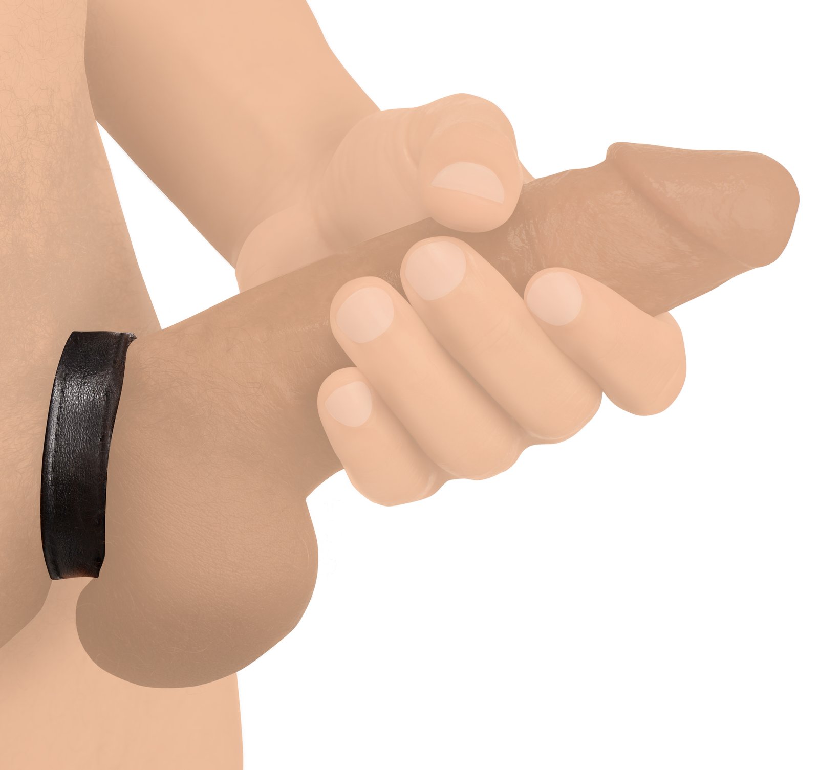 ag846-male-model-002-2b AG846 Leather and Velcro Cock Ring