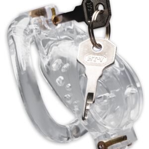 AG891-Clear Lockdown Customizable Chastity Cage - Clear