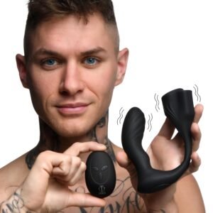 AG913 7X Silicone Prostate Plug with Ball Stretcher and Remote