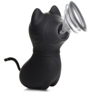 AG960-Black Sucky Kitty Silicone Clitoral Stimulator - Black