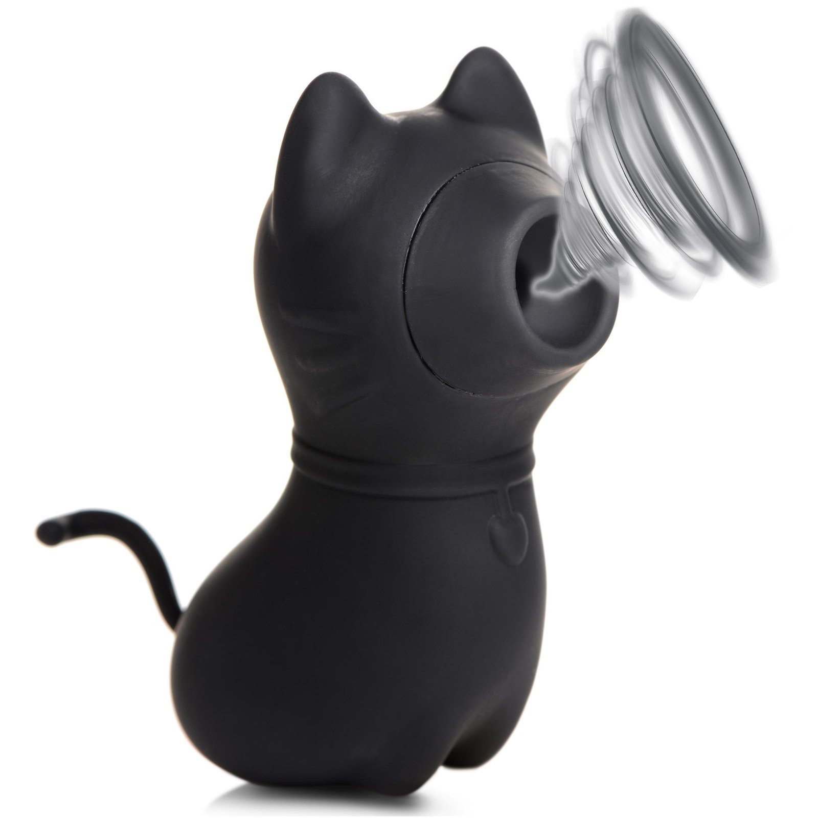 ag960-black-003c AG960-Black Sucky Kitty Silicone Clitoral Stimulator - Black
