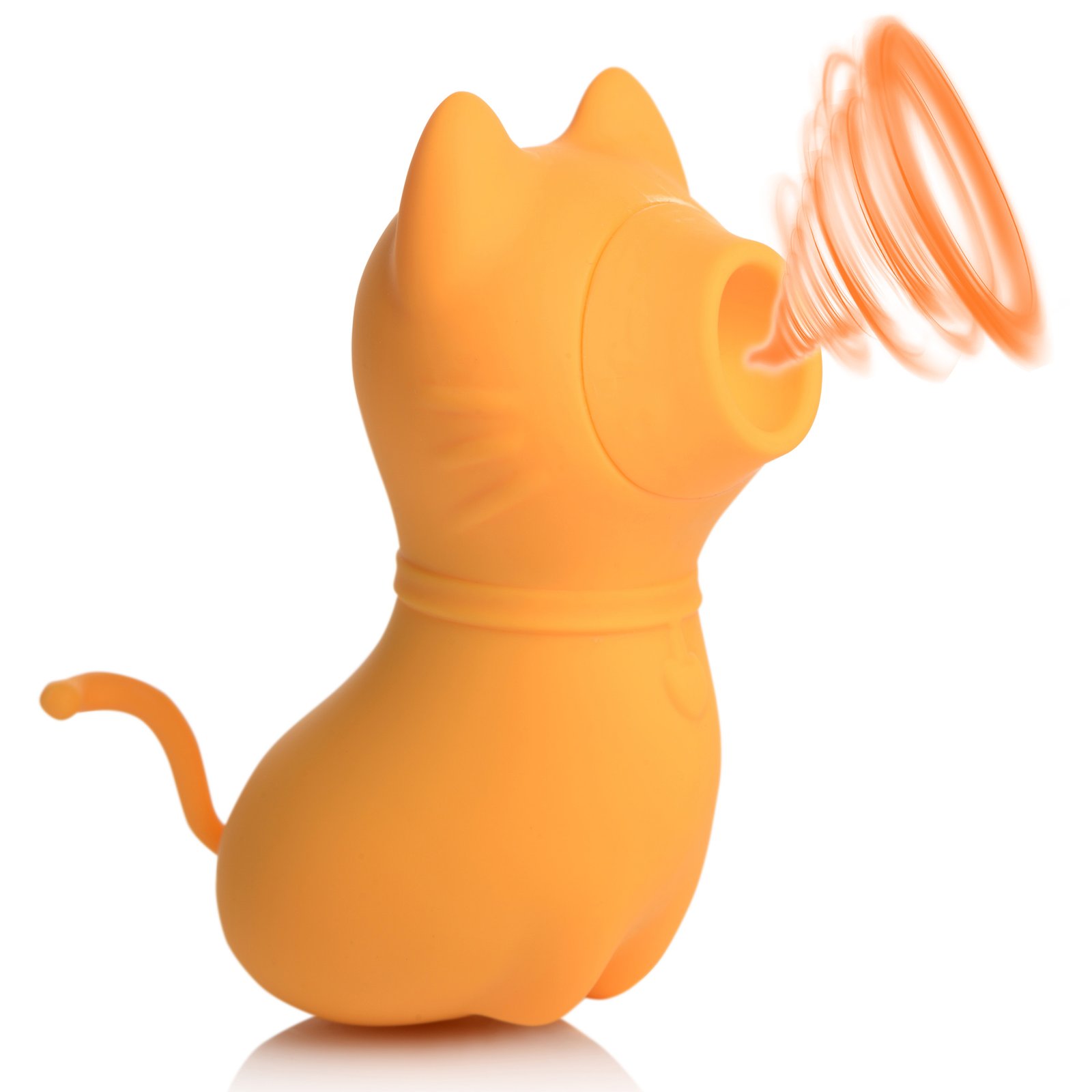 ag960-orange-001b AG960-Orange Sucky Kitty Silicone Clitoral Stimulator - Orange