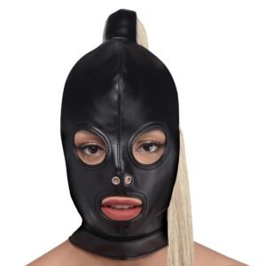 AG963 Blonde Ponytail Bondage Hood