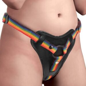 AG996 Rainbow Strap On Harness with Silicone O-Rings