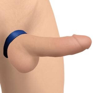 AG997 Velcro Leather Cock Ring - Blue