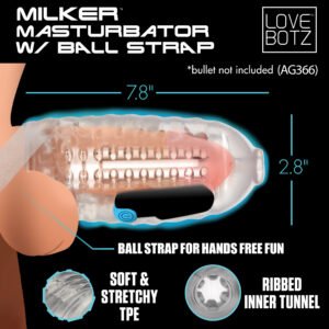 AH018 Milker Masturbator with Ball Strap