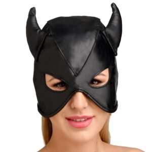 AH058 Fetish Hood with Horns