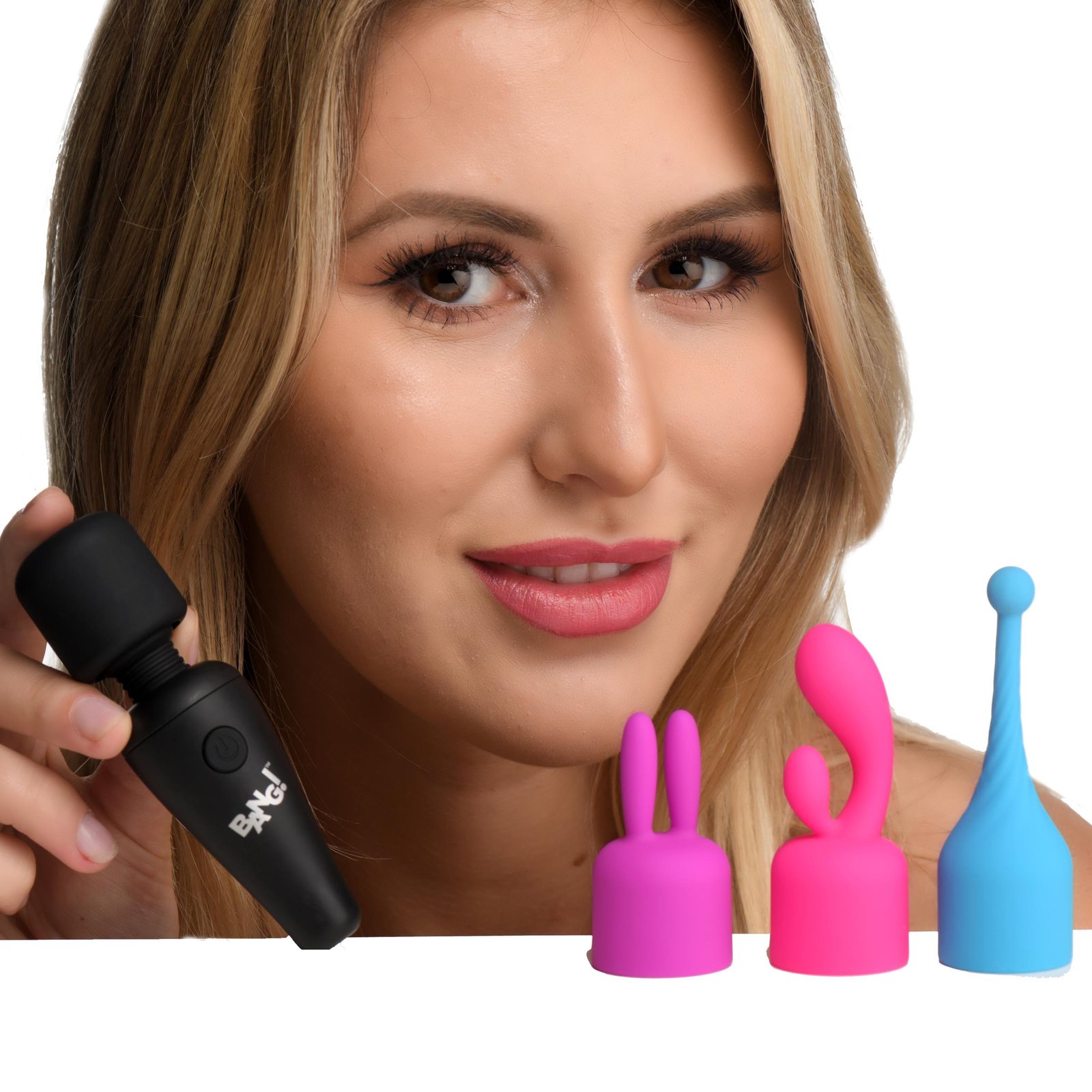 ah061-female-model-01 AH061 10X Mini Wand with 3 Attachments
