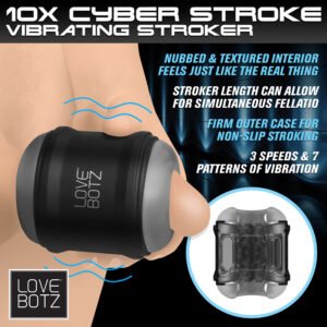 AH072 10X Cyber Stroke Vibrating Masturbator