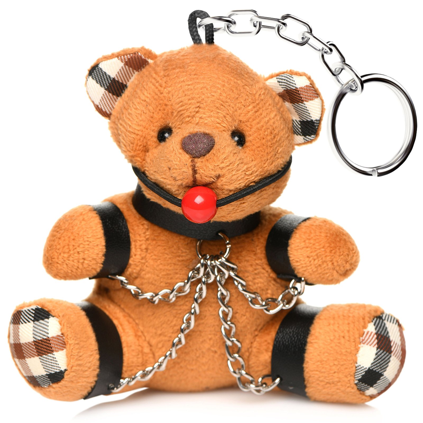 ah118-mainb AH118 Gagged Teddy Bear Keychain