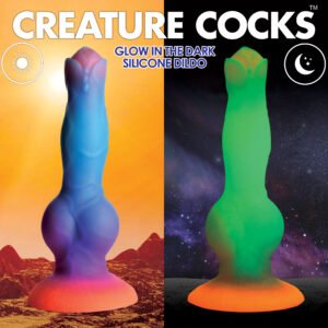 AH148 Space Cock Glow-in-the-Dark Silicone Alien Dildo