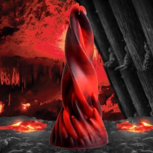 AH159 Hell Kiss Twisted Tongues Silicone Dildo