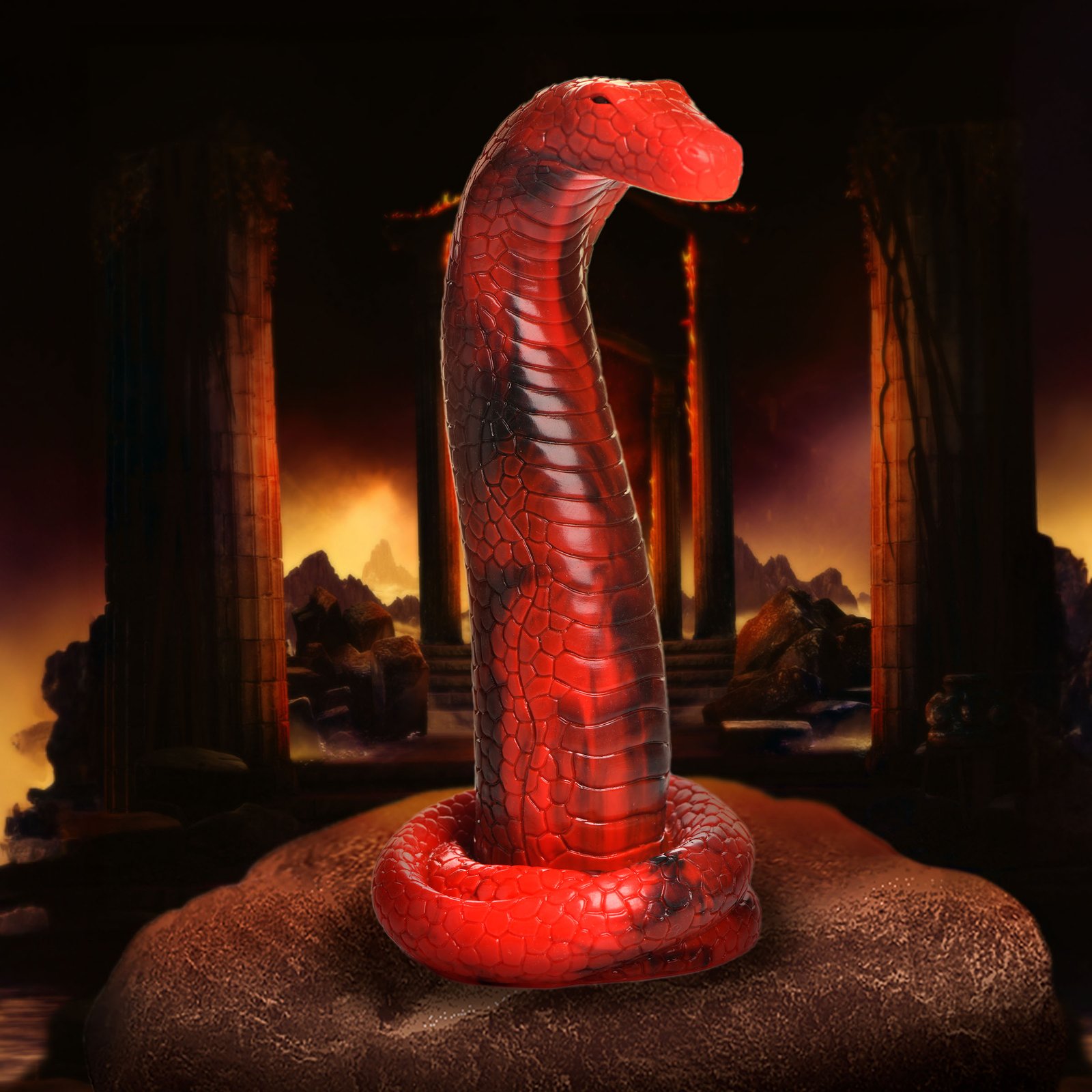 ah196_STD_MAIN AH196 King Cobra Silicone Dildo