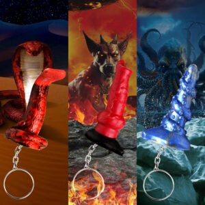 AH429 Hell-Hound, Lord Kraken, & King Cobra Silicone Keychain Set
