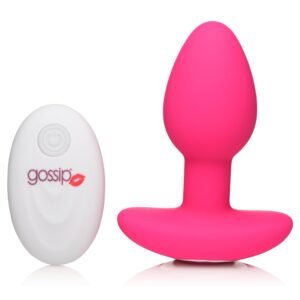 CN-04-0758-50 10X Pop Rocker Vibrating Silicone Plug with Remote - Magenta