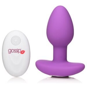 CN-04-0759-40 10X Pop Rocker Vibrating Silicone Plug with Remote - Violet