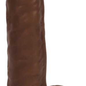 CN-12-0517-11 8 Inch Slim Dildo with Balls - Dark