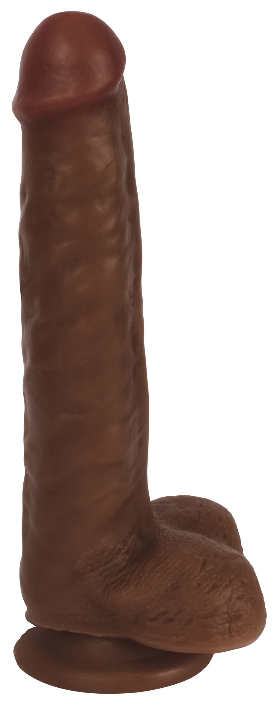 cn-12-0517-11-bulk CN-12-0517-11 8 Inch Slim Dildo with Balls - Dark