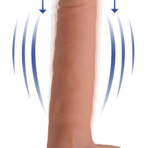 CN-19-1011-10 Vibrating & Thrusting Remote Control Silicone Dildo - 9 Inch